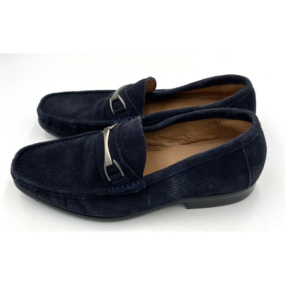 Saks Fifth Avenue Men's Suede Bit‎ Loafers Blue Size 7.5